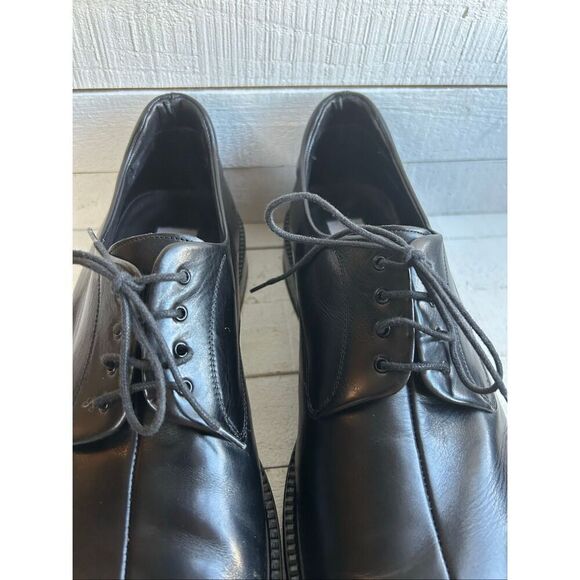 Mezlan “Louvre” Men’s 11.5M Black Italian Leather Split-Toe Derby Dress Shoes main image 8